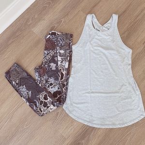 LIKE NEW leggings and tank top bundle